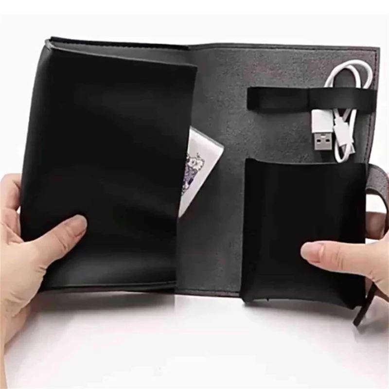 

1PC PU Leather Multi-Compartment Organizer-Portable Tech School Accessories Case for Cables,Chargers,Pens-Durable Travel Storage