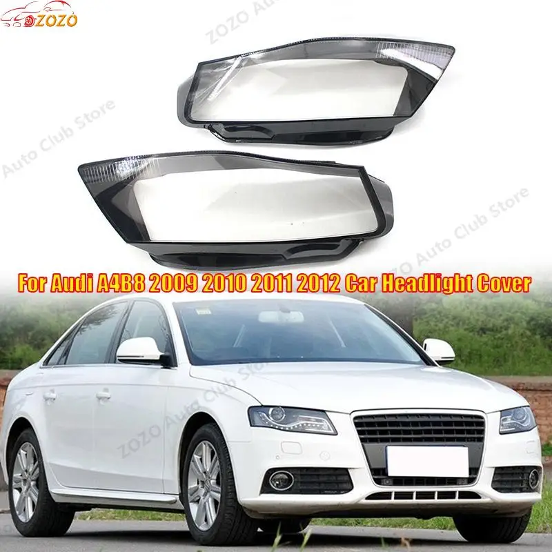

For Audi A4B8 2009 2010 2011 2012 Car Headlight Cover cap Headlamp Shade Head Lamp headlight lamp cover automobil accessories