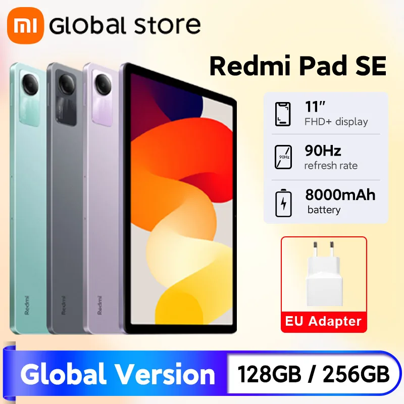 Global Version Xiaomi Redmi Pad SE 128GB / 256GB Snapdragon® 680 Mi Tablet Quad speakers Dolby Atmos® 90Hz 11'' Display 8000mAh