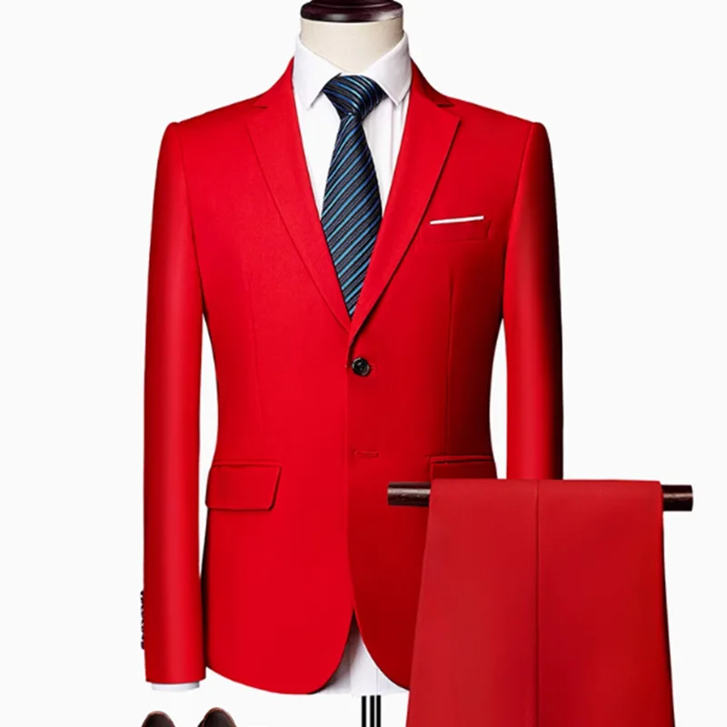 

Men's Business Casual Suit Set, Wedding Groom's Dress Studio, Slimming Work Professional Suit Two-piece Set