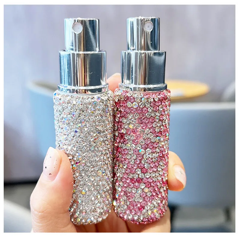 10ml 1pc Shiny Perfumes Travel Refillable Perfumes Atomizer Bottle Bling Portable Mini Perfumes Dispensers Container