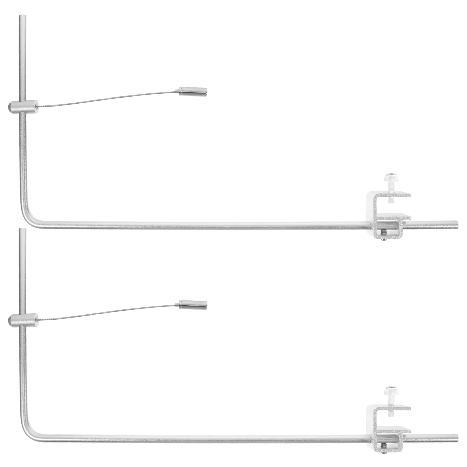 

2 Pcs Aquarium Light Hanging Kit Fish Tank Lamp Holder Hanger Bracket Silver Bar