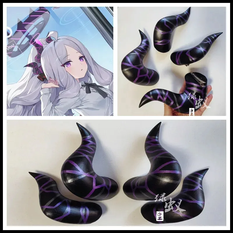 

Game Blue Archive Sorasaki Hina Cosplay Horns Headclips Headwear Hair Props Halloween Carnival Accessoriesc;3.k'6;d.a;