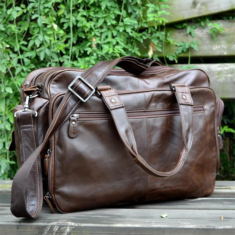 

High Class Genuine Leather Travel Bag Men Duffel Bag Cowhide Luggage Bag Tote Handbag Shoulder Bag Weekend Overnight Bags Large