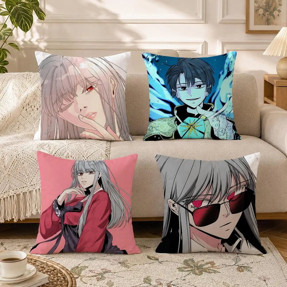 Manhwa Hero Killer Cushion Cover Soft Square Throw Pillow Covers Set for Sofa Bedroom Car Home Decoration