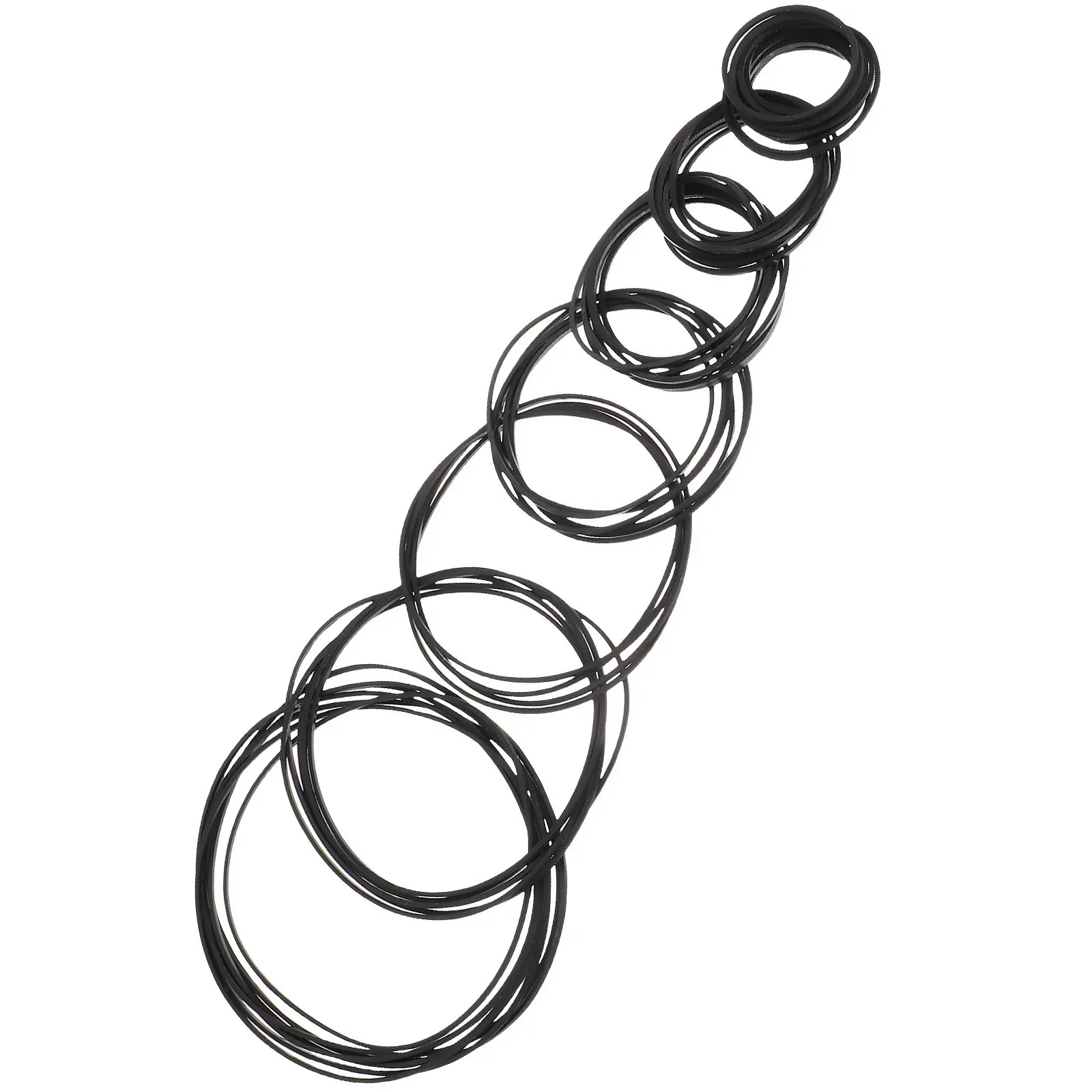 50Pcs Rubber Cassette Recorder Belts Recorder Belts for Tape Players Repair Maintenance Smooth Durability No Deformation