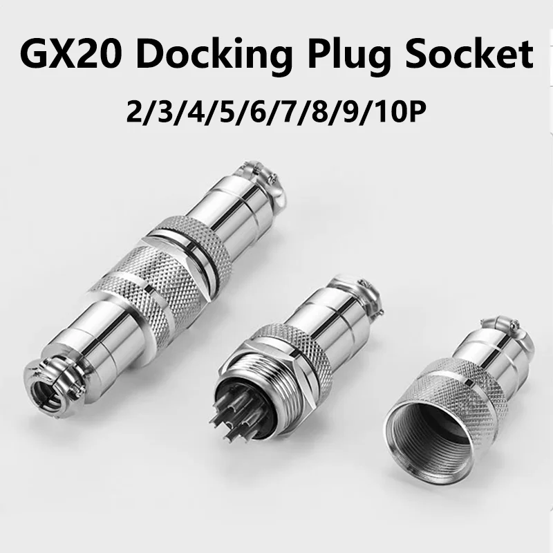 

5PCS GX20 Docking Male Female Butting Wire Cable Circular Aviation Socket Plug Panel Connector 2/3/4/5/6/7/8/9/10/12/14/15 Pin