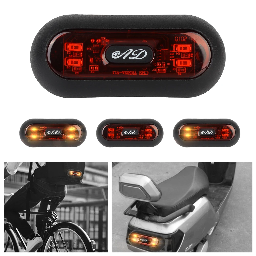 

Motorcycle Helmet LED Light Rechargeable Signal Light Motorbike Safety Helmet Universal Cycling Warning Lights Blinker