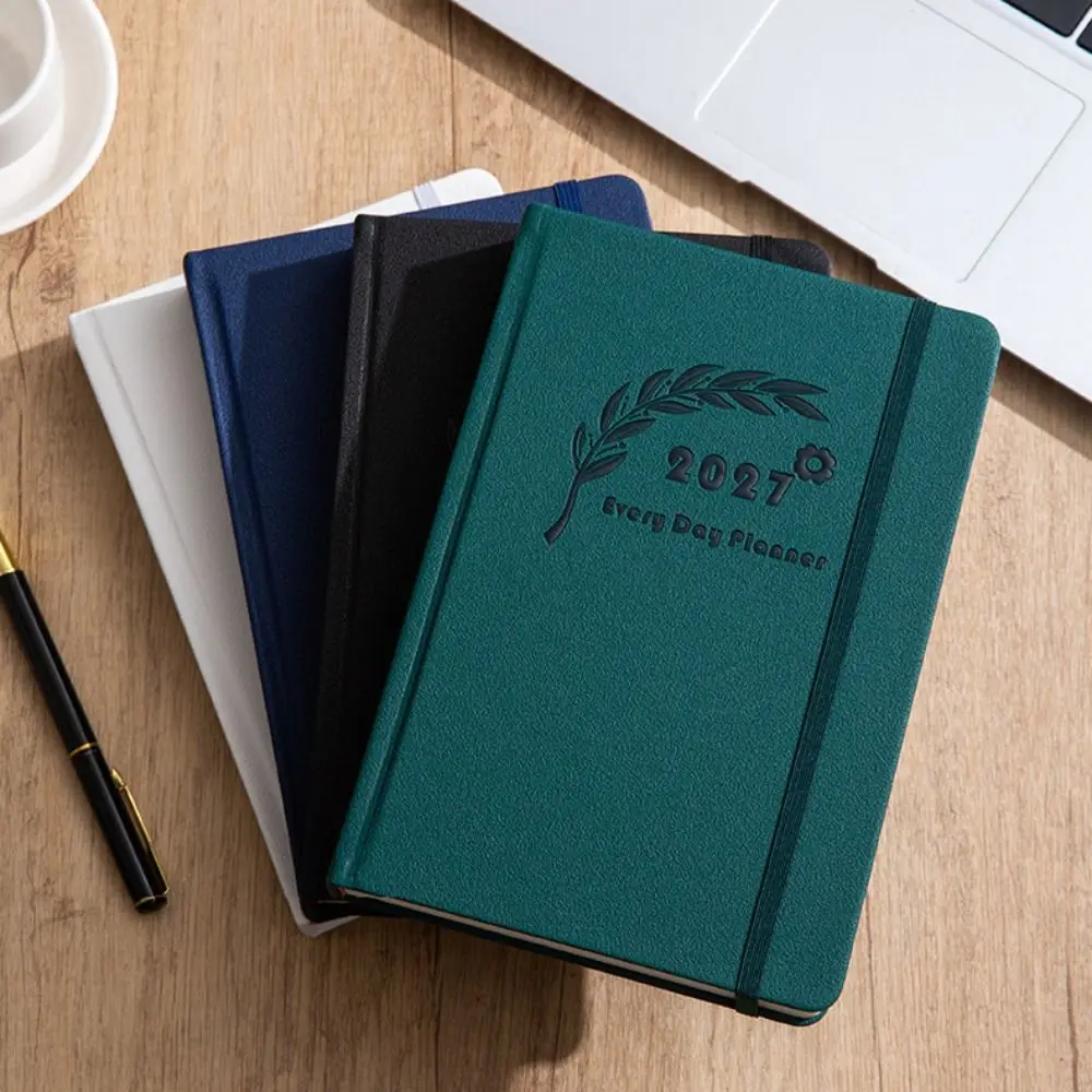 English 2027 Schedule Planner Notepad Wear-resistant Efficiency To-do List Notebook Portable 12 Months Office Work Planner