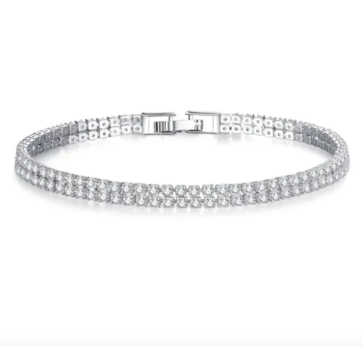 Svb1 Zilveren Delicate Maan Ster Gradiënt Kristal Zirkoon Armband Labradoriet Voor Meisjes Geschenken