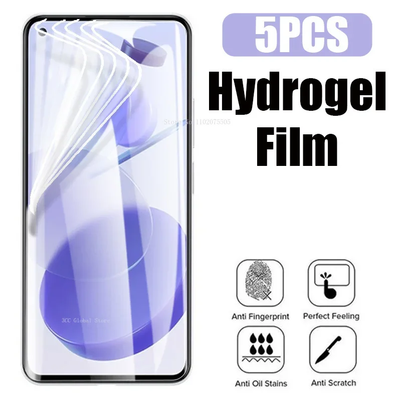 5Pcs Hydrogel Film for Xiaomi Mi 12T 11T 11 12 13 Pro Ultra 10 11 Lite 5G Screen Protector for Poco F5 F3 F4 GT M5 M5S X5 X3 Pro