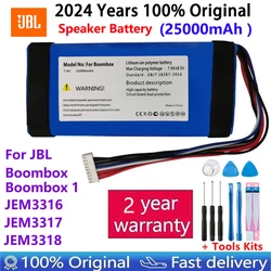 100% Original 25000mAh GSP0931134 01 Battery for JBL Boombox JEM3316,JEM3317,JEM3318 battery tools to Brazil Russia fast