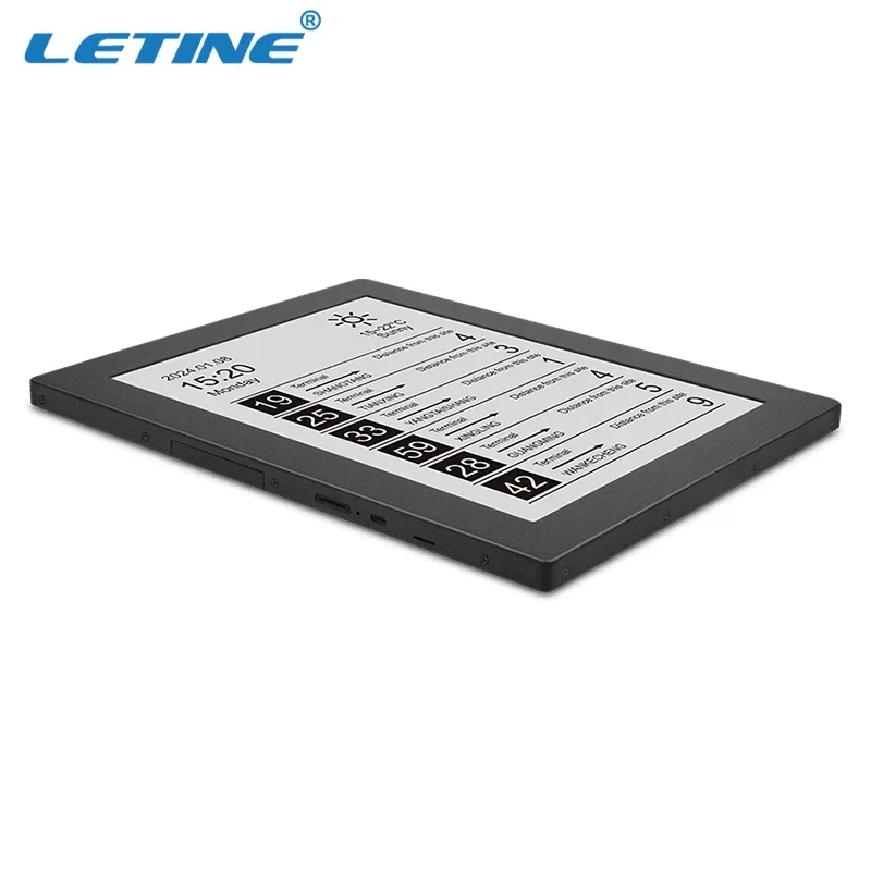 

perfect 2025 LETINE 13.3 inch Waterproof E-ink Display Solar Power Advertising Board Outdoor E-ink LCD Bus Stop