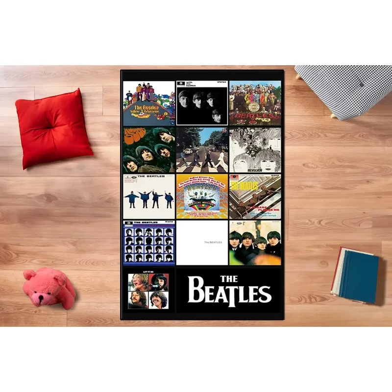

MINISO The Beatles Decor Rug Best Valentine Gift for Beatles Lover The Beatles Abbey Road Carpet for Living Room Bedroom Decor