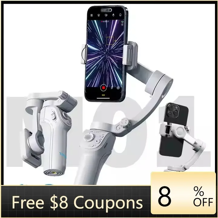 

Smart Mobile Phone Gimbal Stabilizer 360 Ai Auto Face Tracking Handheld BT Selfie Stick Tripod Professional Tracking Gimbal