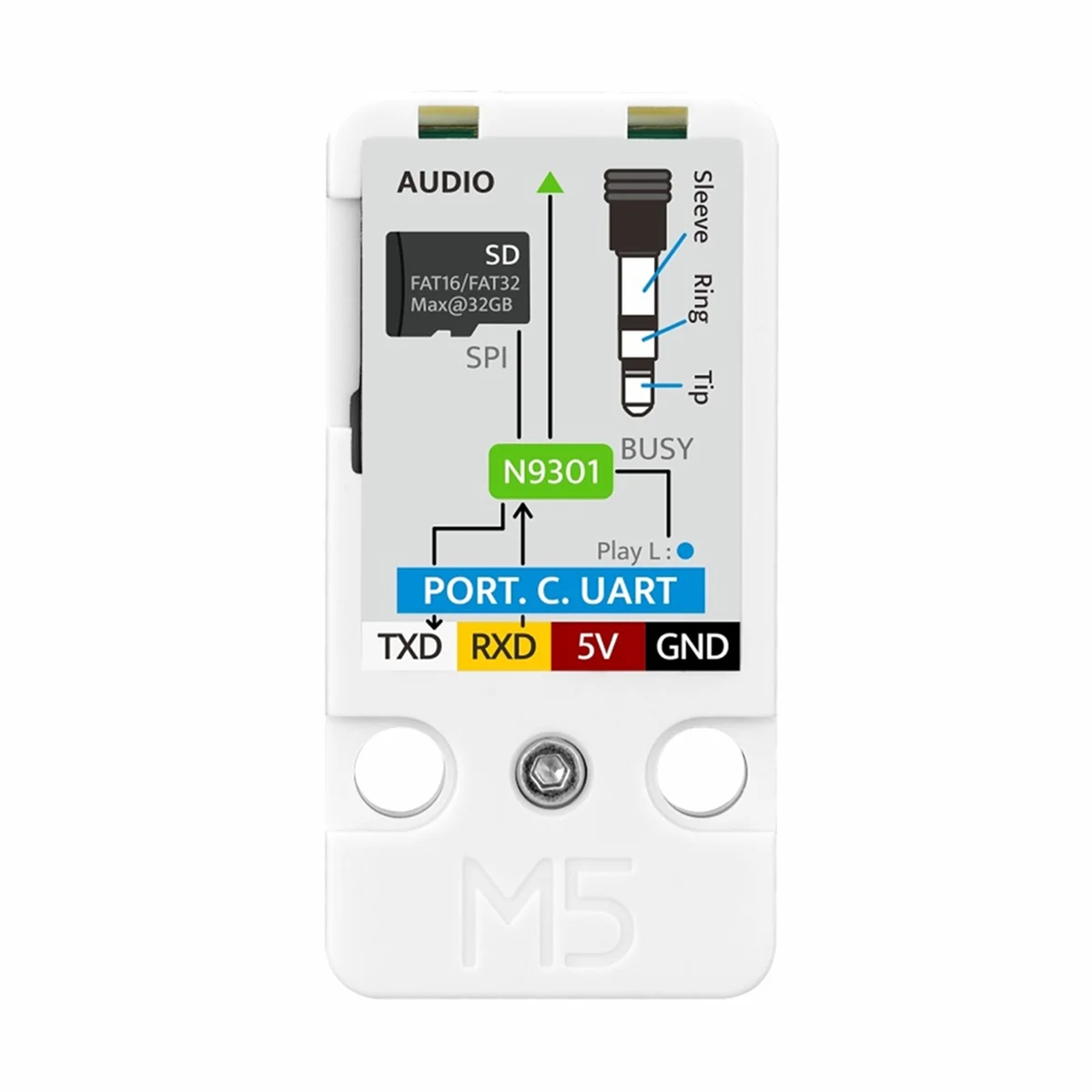 

2025+Audio Player Unit N9301 Audio Decoding Chip 3.5mm Stereo Jack Output Support MP3 WAV Audio Player
