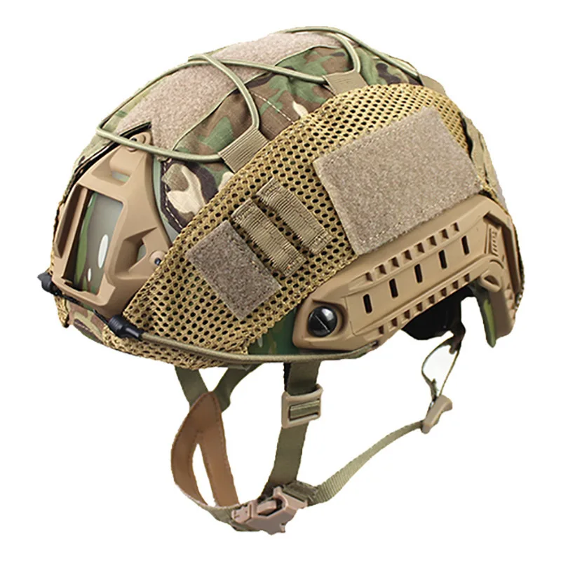 Ast Helmet Camouflage Scrim Cover with Elastic Cord, CP Camo Helmet Wrap, Removable Tactical Accessory for Modification