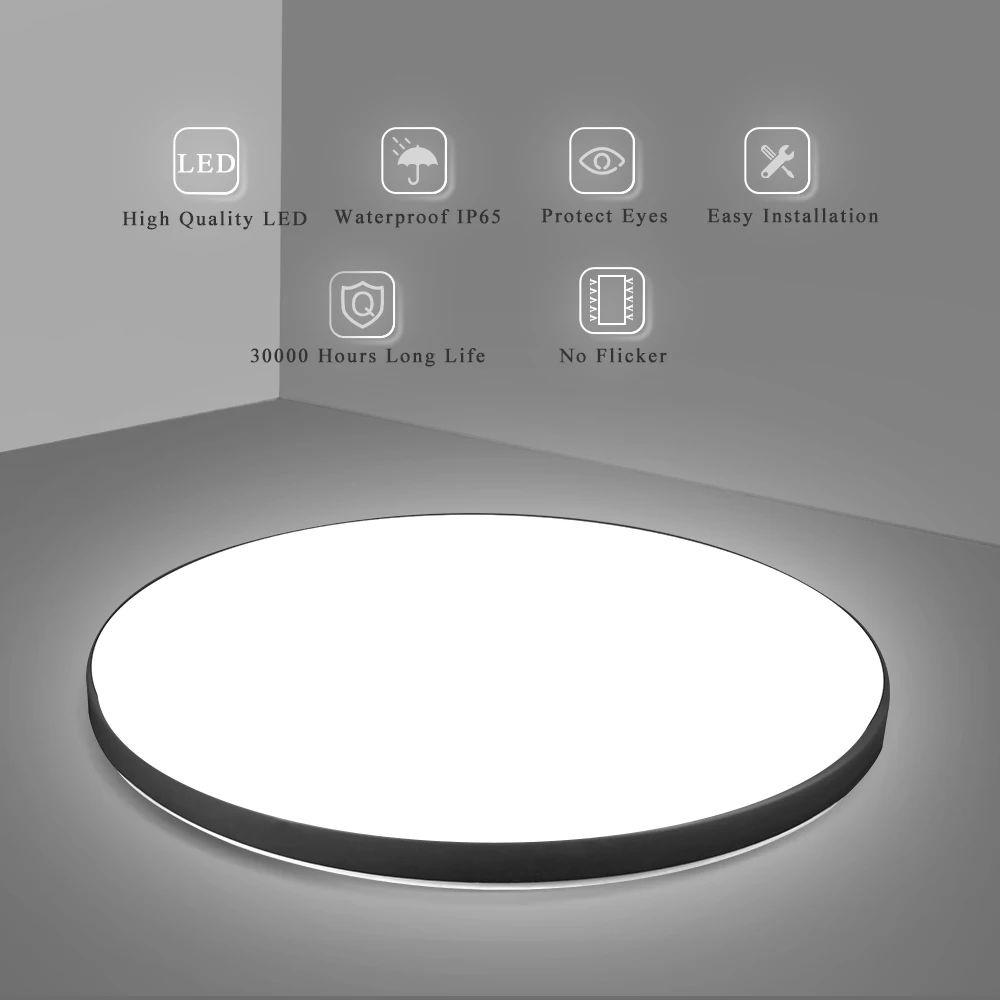 Imagem -02 - Lâmpada do Teto Led para Sala de Estar Luminária de Cozinha Quarto Corredor Lustre Plat Luzes Led 15w50w