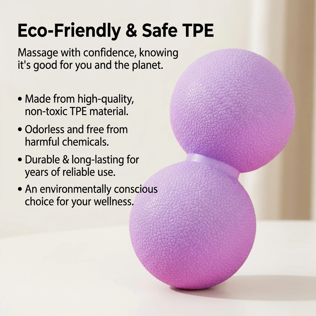 Tcare Peanut Massage Ball Double Cross Design Mobility Ball Deep Tissue Physiotherapy Tool For Men Women Home Gym Set