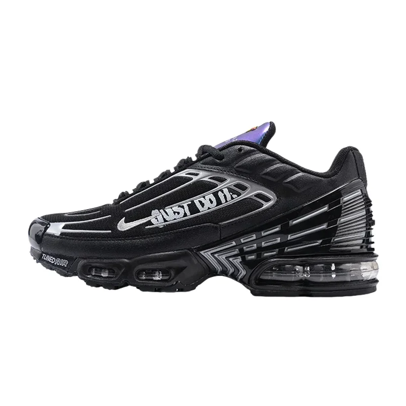 Nike Air Max Plus 3 Herren-Laufschuhe – rutschfest, modisch, gemütlich, sportlich, stoßdämpfend, belüftet, leichte Linie, Schwarz