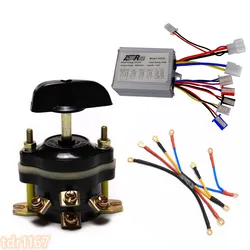 24V 500W Brushed Motor Speed Controller Box Brush Forward Reverse Switch Throttle Grips ATV Scooter Go kart Quad Buggy Pit Bike