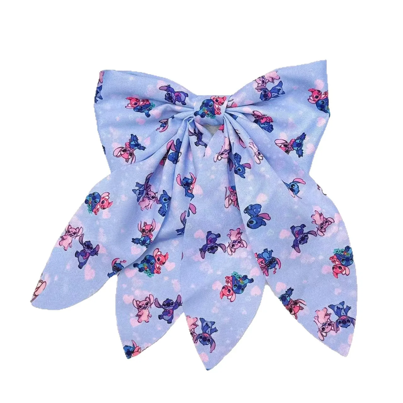 Disney beliebte Cartoon Kinder Schleife Haarspange Mädchen Hinterkopf Haarschmuck blauer Stoff Kopfschmuck Entenschnabel Clip