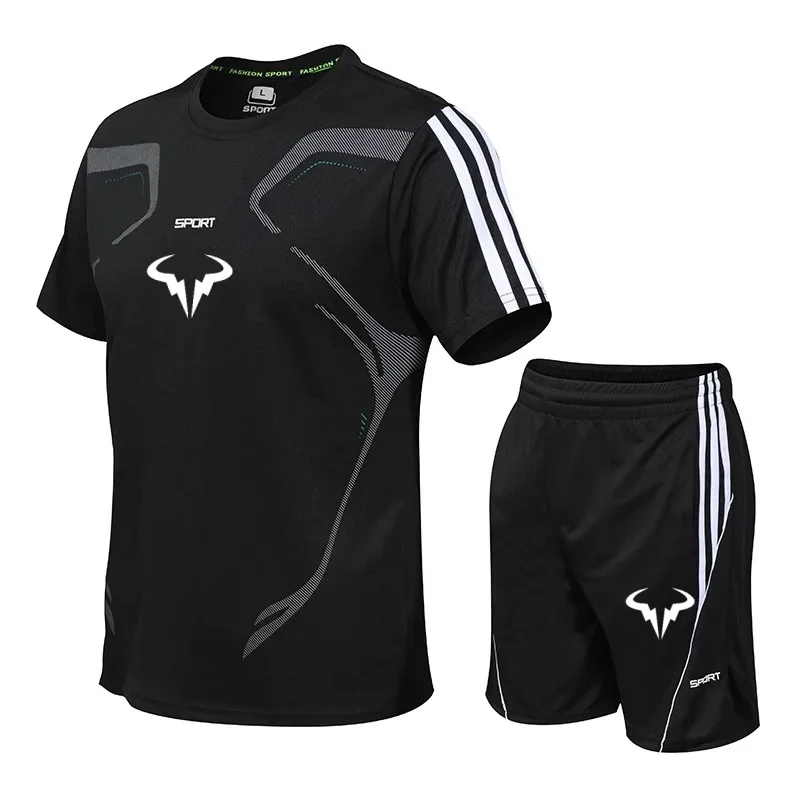 Conjunto de ropa deportiva para hombre, camiseta de secado rápido transpirable para senderismo, pesca, gimnasio, suave y elástica, Outdo, verano 2025