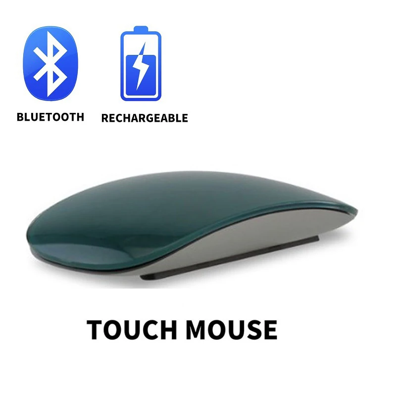 Ratón mágico inalámbrico con Bluetooth, Mouse láser recargable, silencioso, Delgado, ergonómico, PC, oficina, Apple, Mac, Microsoft