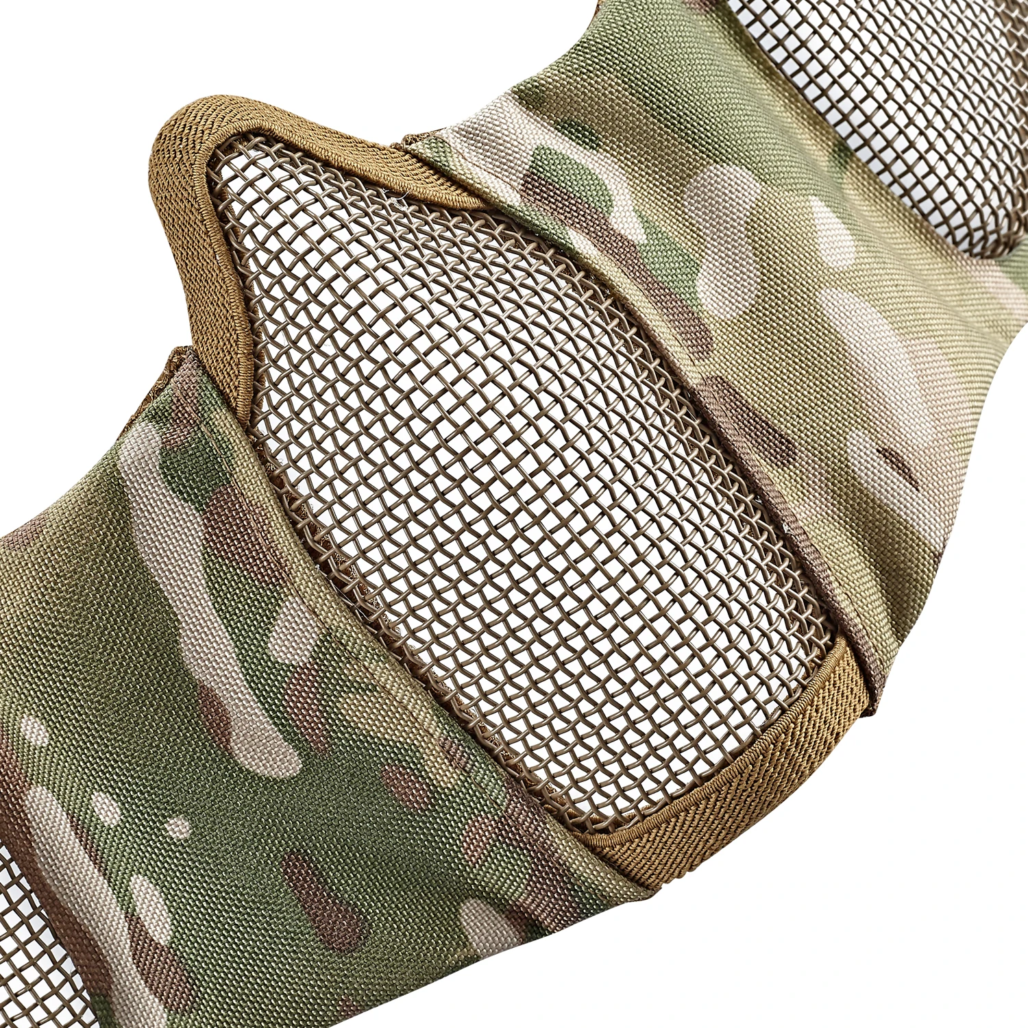 نصف قناع شبكي فولاذي تكتيكي - معدات حماية للصيد في الهواء الطلق، غطاء وجه آمن لكرات الطلاء، شبكة معدنية خفيفة الوزن ومتينة #2