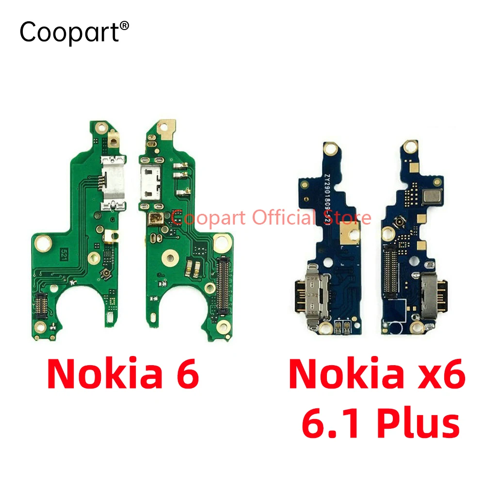 For Nokia 6 X6 6.1 Plus Usb Charger Board USB Charging Port Dock Plug Jack Connector Flex Cable + Microphone