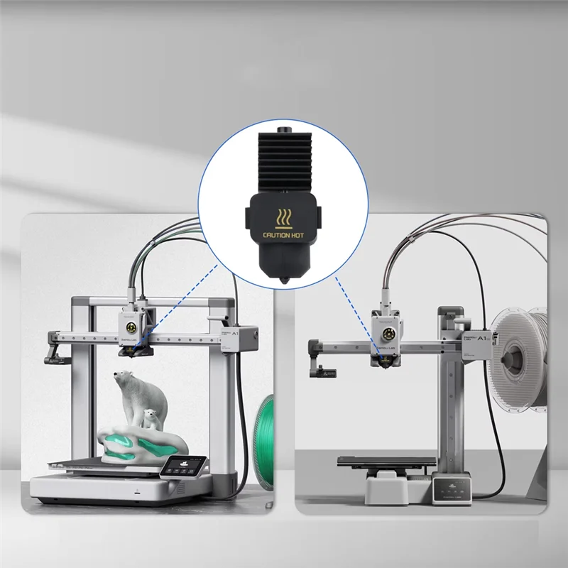 HJ-For Bambu Lab A1 Hotend Kit استبدال فوهة Bambulab A1 Hotend A1 فوهة صغيرة نهاية ساخنة الجمعية رأس الطباعة تصلب