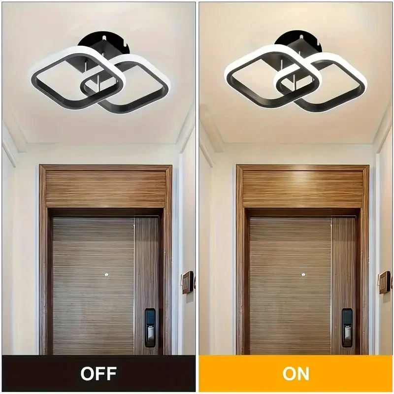 Lampu langit-langit lorong LED, pencahayaan rumah Modern permukaan Led dipasang untuk kamar tidur ruang tamu koridor lampu balkon