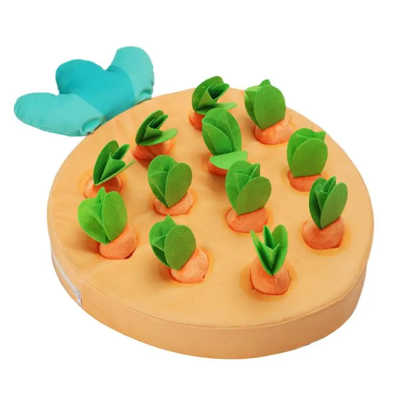 

Dog Enrichment Puzzle Interactive Pet Puzzle Chew Snuffle Pad 12 Carrots Dog Snuffle Toy Pet Slow Food Training Supplies For