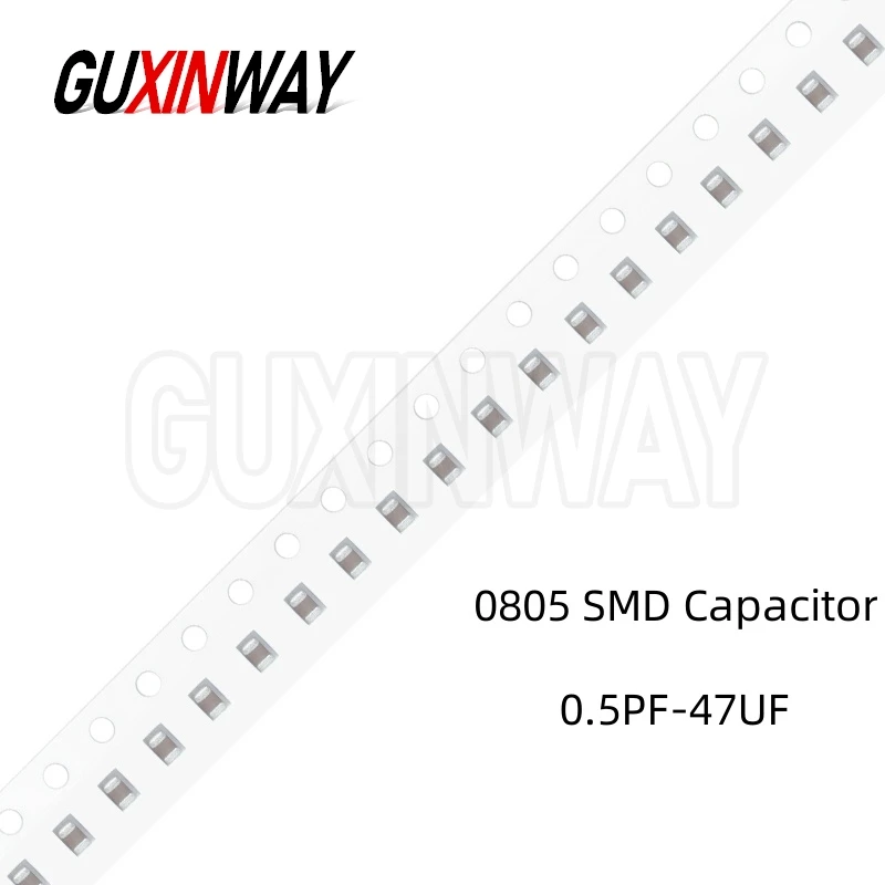 100 Buah 0805 SMD Chip Film Tebal Kapasitor Keramik Multilapis 0,5pF-47UF 10NF 100NF 1UF 2.2UF 4.7UF 10UF 1PF Kapasitansi SMD
