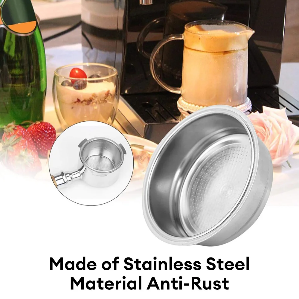 51mm Stainless Steel Coffee Filter Basket Single And Double Cup Removable Filter for Espresso Coffee Machine Tools Accessories