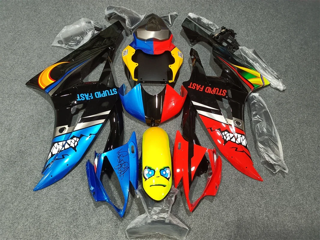 New ABS Plastic Shell Motorcycle Fairing Kits Fit For Yamaha YZF 600 R6 2006 2007 06 07 Bodywork Set Custom Blue Shark