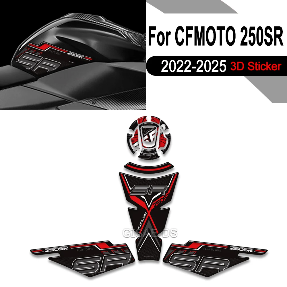 

2025 для CFMOTO 250SR CF MOTO 250 SR мотоциклетная накладка на бак, боковые ручки, газовое топливо, масло, защита колена, наклейки, наклейки 2022-2024