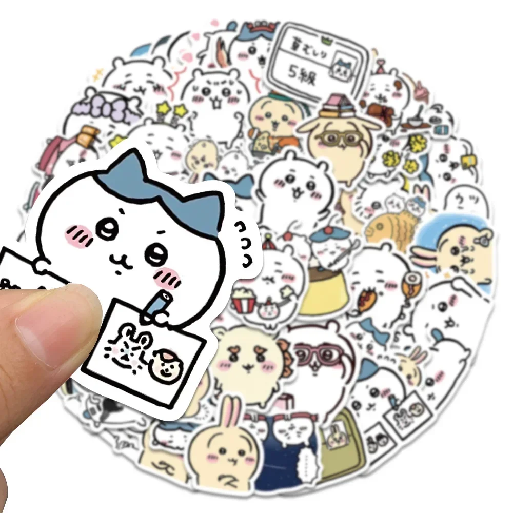 10/60Pcs Kawaii Chiikawa Stickers Anime Cartoon Decals Waterproof Decor Stationery Laptop Phone Cute Kids Hand Account Sticker