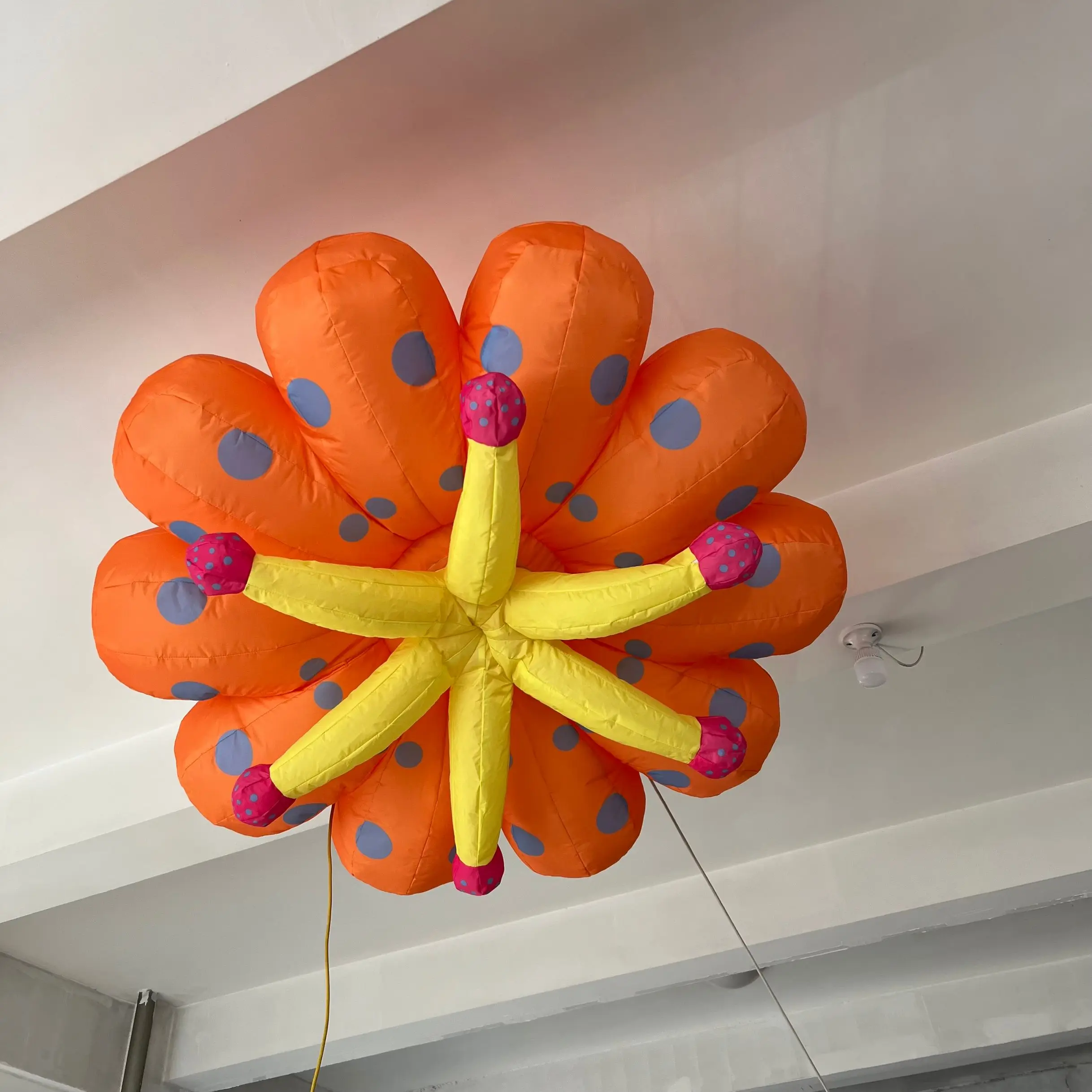Vinfgoes Hanging LED Inflatable Flower Decor Indoor for Party/Wedding/Stage/Concert/Bar Ceiling Decoration view 3