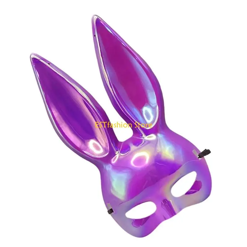Y5GC Osterhasen-Maske, Hasenmaske, Hasenohren-Maske, Hasen-Halbmaske, Cosplay, Halloween, Kostümzubehör für Frauen und Mädchen