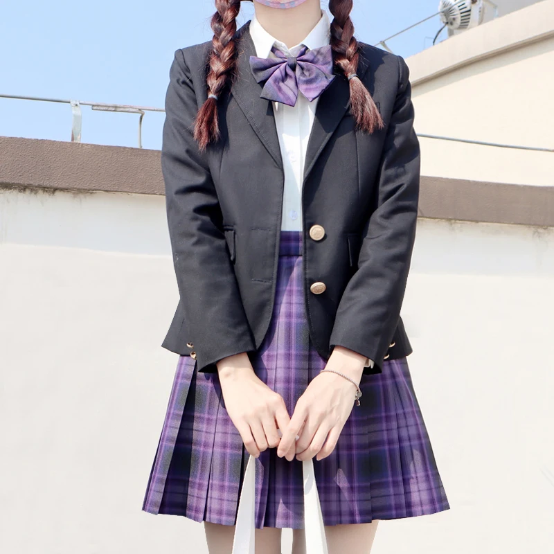 Koreaanse Jk Pak Afstuderen Dragen Jas Japanse Uniform High School Student Blazer Meisje Lange Mouwen Jassen Seifuku Cosplay Kleding