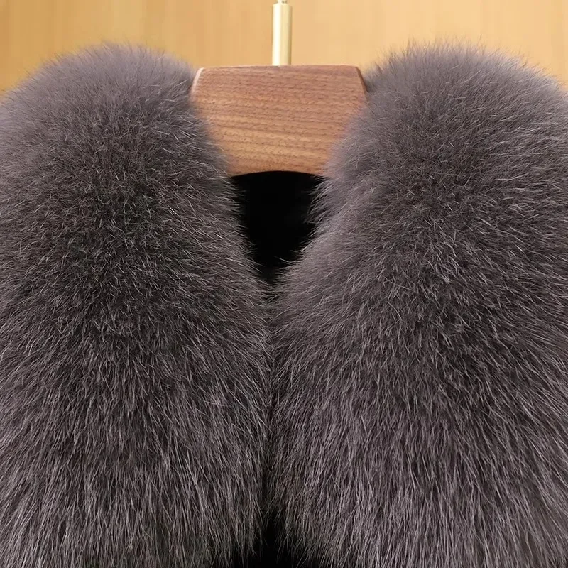 Moda coreana para mujer, prendas de vestir de felpa de talla grande 5XL, abrigo de piel sintética holgado para invierno para mujer, chaqueta larga gruesa de lana de visón 2025 para mujer