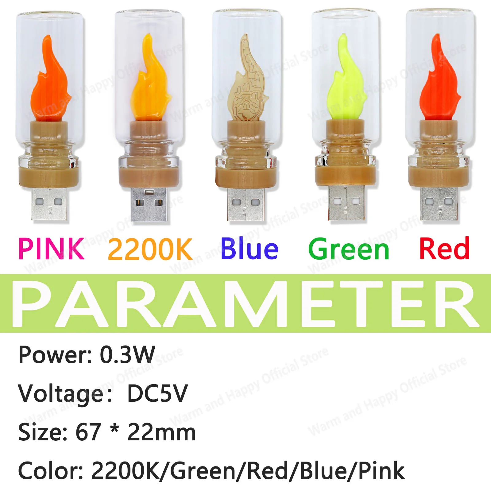 LED فلاش USB ضوء شمعة DC5V ضوء ديكور خارجي أحمر أصفر أزرق أخضر وردي ضوء الليل مهرجان جو صغير Led