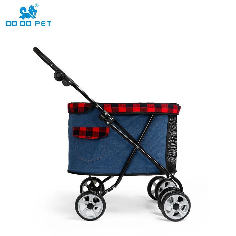 Imagem -03 - Portátil Dobrável Pequeno Pet Carrinho Cão e Gato Handcart Caminhada ao ar Livre Carrinho Cores Disponíveis