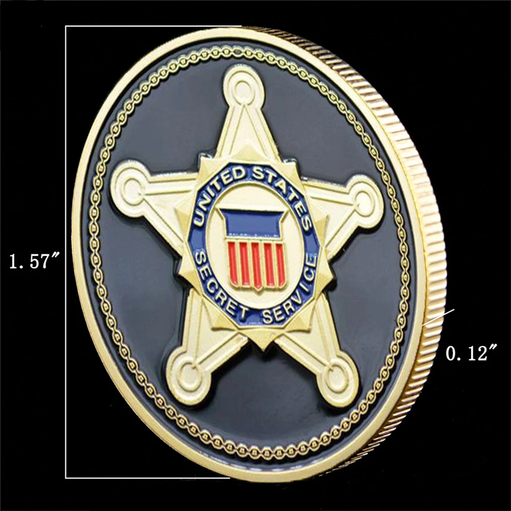 USA Secret Service Military Freedom Eagle Gold Plate Rare Challenge Coin Collection Gift