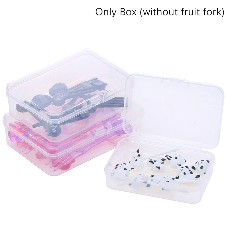 1Pcs Various Styles Fruit Fork Storage Organize Box Food Toothpicks Bento Box Accessories Without Fruit Fork Home Jewelry Case