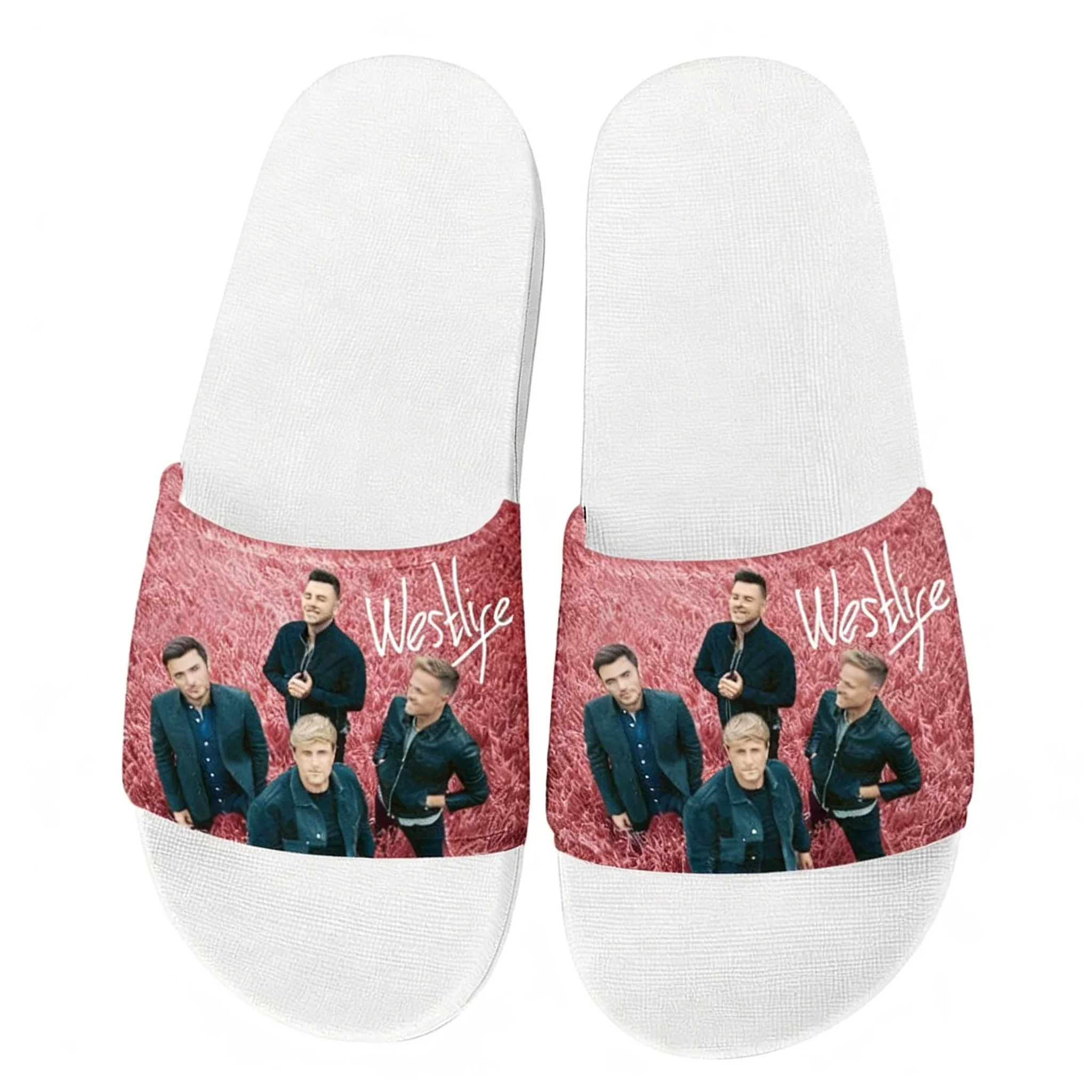 

Westlife Band Slippers Home Water Shoes Hip Hop Men Women Teenagers Beach Pool Sandals High Quality Custom Summer Slipper