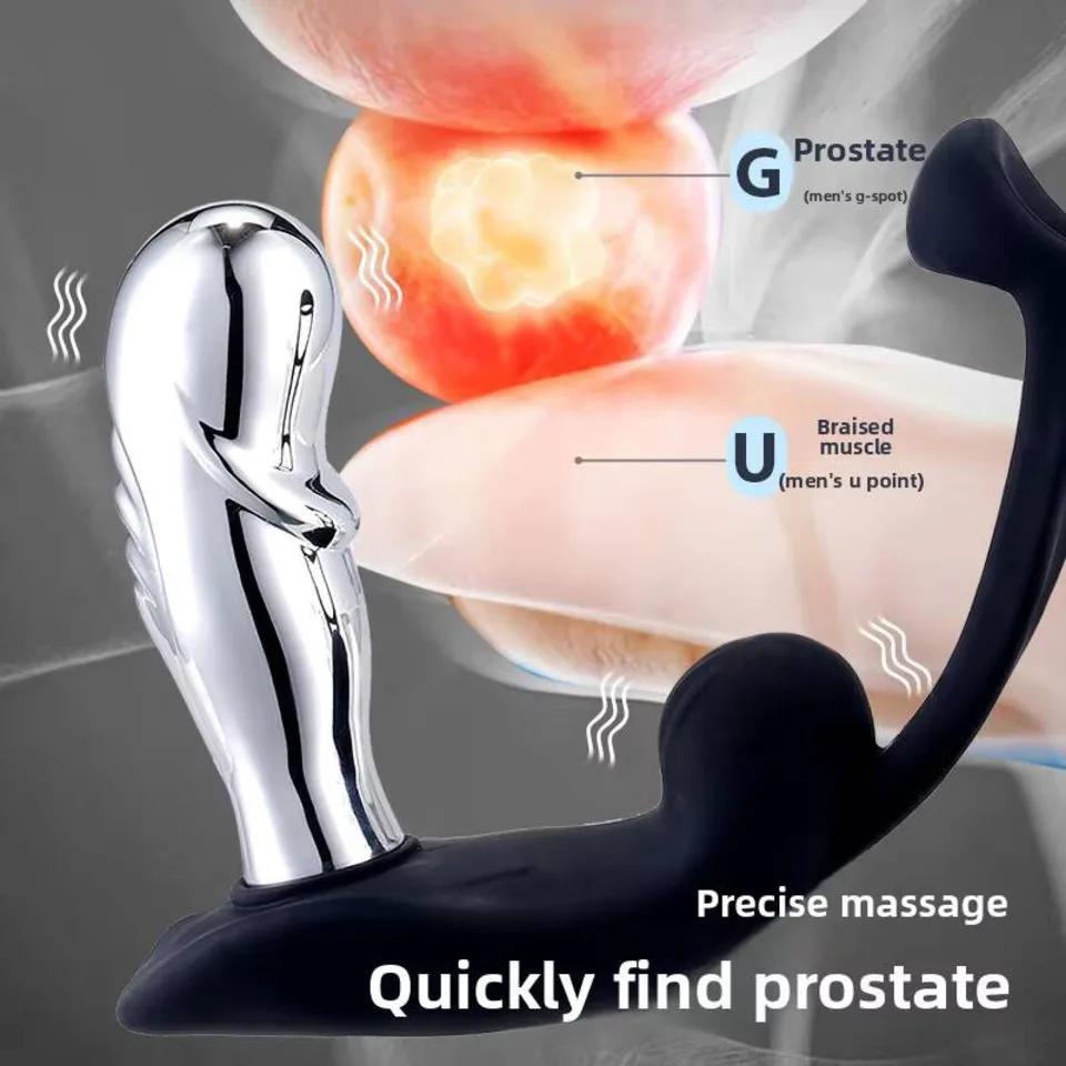 التحكم عن بعد اللاسلكية جهاز تدليك البروستاتا أدوات المكونات الشرج صدمة كهربائية قابلة للشحن هزاز لعبة الجنس الذكور للرجال