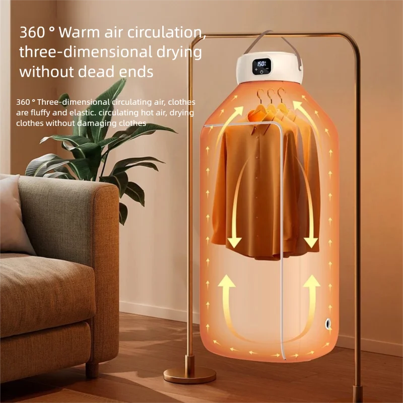 

Hot selling non installation small dryer portable dryer timed dryer travel clothes dryer