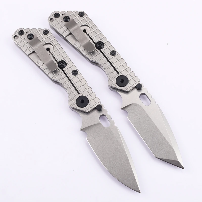 2025 D2 Steel Titanium Alloy Copper Gasket Folding Knife Camping Fishing Outdoor Fruit Collection EDC Tool Knife